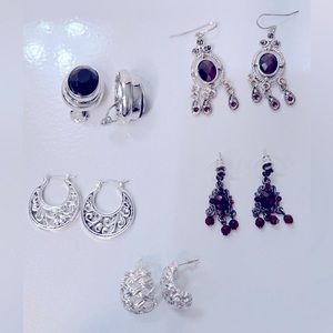 Silver Earring Lot